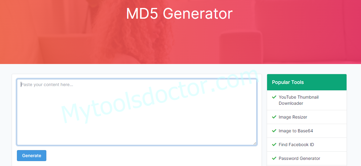 MD5 Generator Online